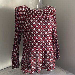 EUC Chicos cold shoulder blouse. Chicos Sz 2 (US 12-14)